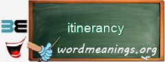 WordMeaning blackboard for itinerancy